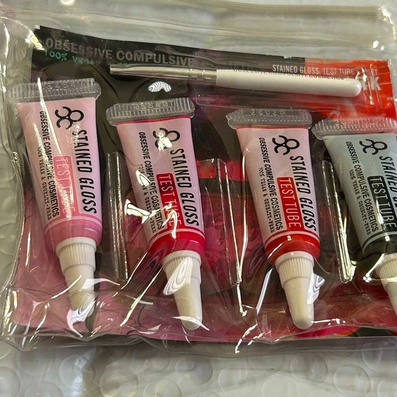 OCC Obsessive Compulsive Cosmetics Stained Lip Gloss Tubes After Dark + Brush - Picture 1 of 16
